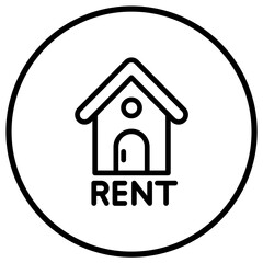 Rent Vector Icon Design Illustration