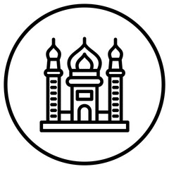 Mosque Vector Icon Design Illustration