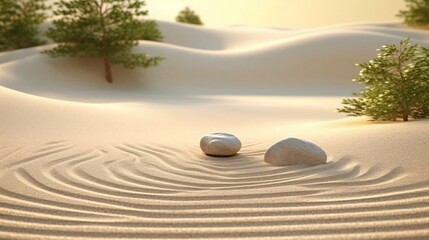 Fototapeta na wymiar a rock on sand