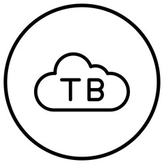 Tb cloud Vector Icon Design Illustration