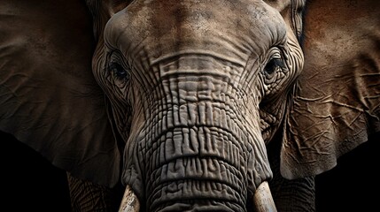 an elephant with its trunk up