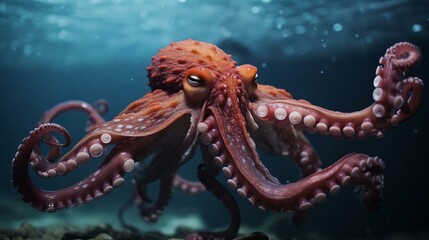 a close up of a octopus  - obrazy, fototapety, plakaty