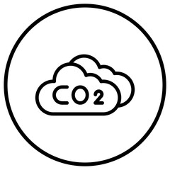 Co2 cloud Vector Icon Design Illustration
