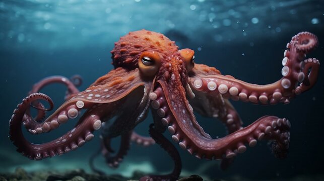 a close up of a octopus 