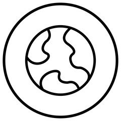 Earth Vector Icon Design Illustration