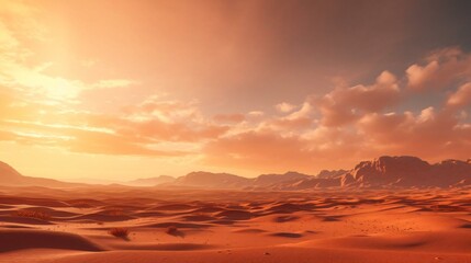 Fototapeta na wymiar a desert landscape with mountains
