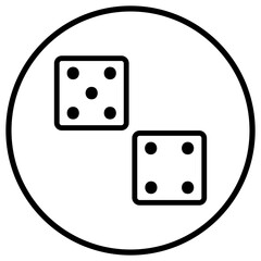 Dices Vector Icon Design Illustration