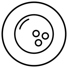 Bowling ball Vector Icon Design Illustration