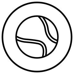 Tennis ball Vector Icon Design Illustration