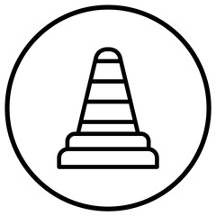 Traffic cone Vector Icon Design Illustration