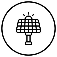 Solar panel Vector Icon Design Illustration