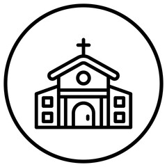 Church Vector Icon Design Illustration