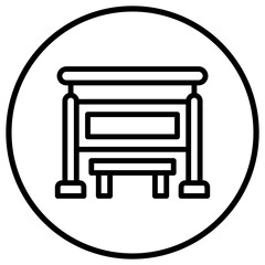Bus stop Vector Icon Design Illustration