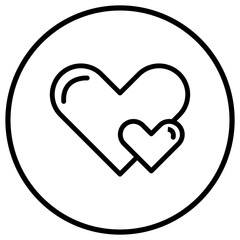 Hearts Vector Icon Design Illustration