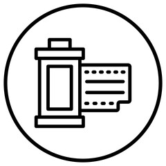 Photographic film Vector Icon Design Illustration