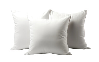 Fototapeta na wymiar Pillowy Serenity Embracing the Elegance of White Pillows Isolated on Transparent Background PNG.