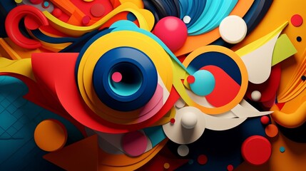 Colorful shapes forming and transforming into various objects, offering a visually captivating experience