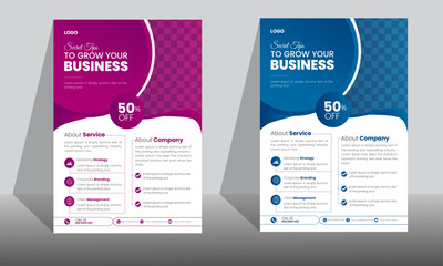 Flyer creative leaflet size A4, trend cover template design with modern and minimalist style illustration vector design style abstract creative background business booklet leaflet poster print annual 