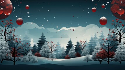 Fototapeta na wymiar Christmas Background Flat Design, Merry Christmas Background ,Hd Background