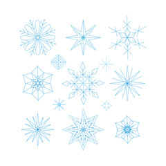 Fototapeta na wymiar Snowflakes icons. Snowflake. Snowflakes template. Snow winter. Snowflakes icons. Snowflake vector icon