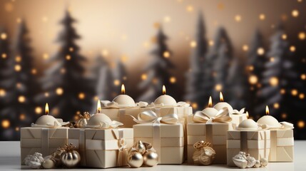 Christmas Celebration Greeting With Realistic Element, Merry Christmas Background ,Hd Background