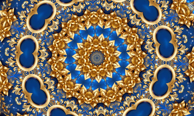 Abstract kaleidoscope background. Beautiful multicolor kaleidoscope texture. Unique mandala design