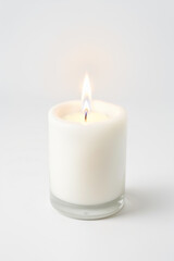 white burning candle