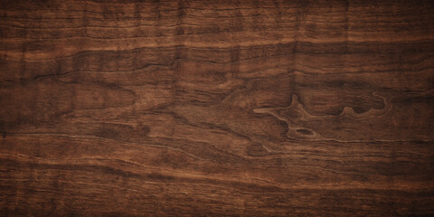 dark wood texture. brown walnut texture, natural background - obrazy, fototapety, plakaty