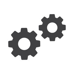 Settings gears icon isolated vector illustration.
