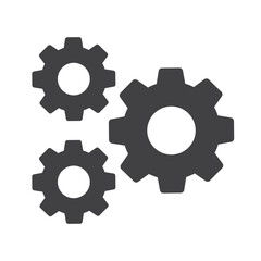 Settings gears icon isolated vector illustration