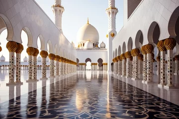 Foto auf Leinwand sheikh zayed grand mosque  Abu Dhabi  UAE, Generative AI © Picture Perfect