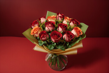 bouquet of red roses