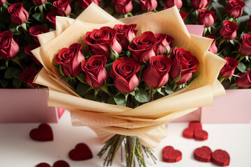 bouquet of red roses