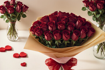 bouquet of red roses