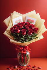 bouquet of roses in a vase
