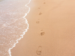 footprints on the sand Brown Sand 