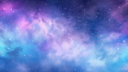 Fototapeta na wymiar Fantasy starry sky background material neon nebula fairy tale, Generative AI