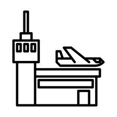 airport icon in line style