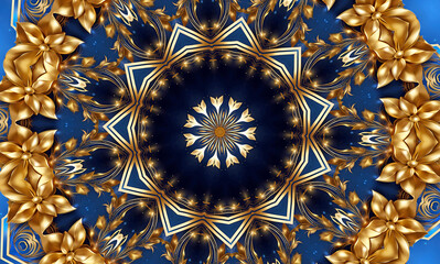 Abstract kaleidoscope background. Beautiful multicolor kaleidoscope texture. Unique mandala design