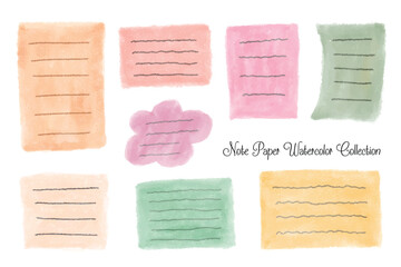 Cute Sticky Note Paper Watercolor