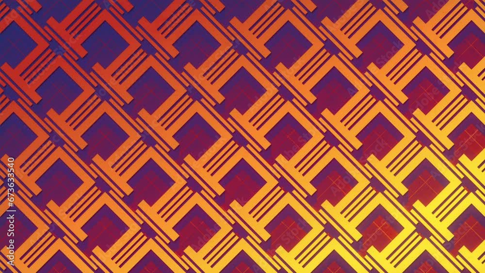 Leinwandbilder Digital seamless loop animation of abstract bright pattern. 3d rendering 4K