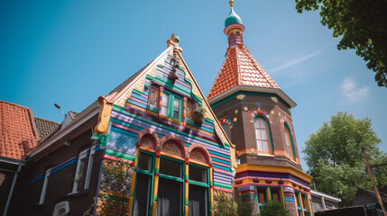 Obraz premium a church in the style of Dutch tradition