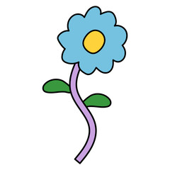 Pop Retro Groovy Flower