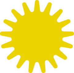 Sun icon. Yellow sun star icons or logo collection. Summer, sunlight, sunset, sunburst. Vector illustration.