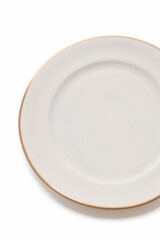 white plate isolated on white