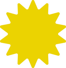 Sun icon. Yellow sun star icons or logo collection. Summer, sunlight, sunset, sunburst. Vector illustration.