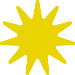 Sun icon. Yellow sun star icons or logo collection. Summer, sunlight, sunset, sunburst. Vector illustration.