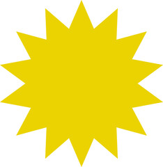 Sun icon. Yellow sun star icons or logo collection. Summer, sunlight, sunset, sunburst. Vector illustration.