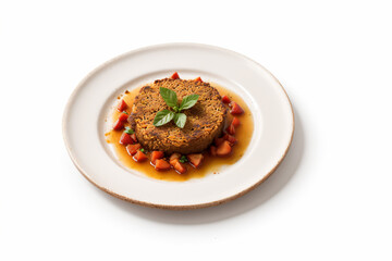 meat with vegetables on a plate