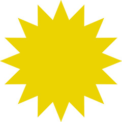 Sun icon. Yellow sun star icons or logo collection. Summer, sunlight, sunset, sunburst. Vector illustration.